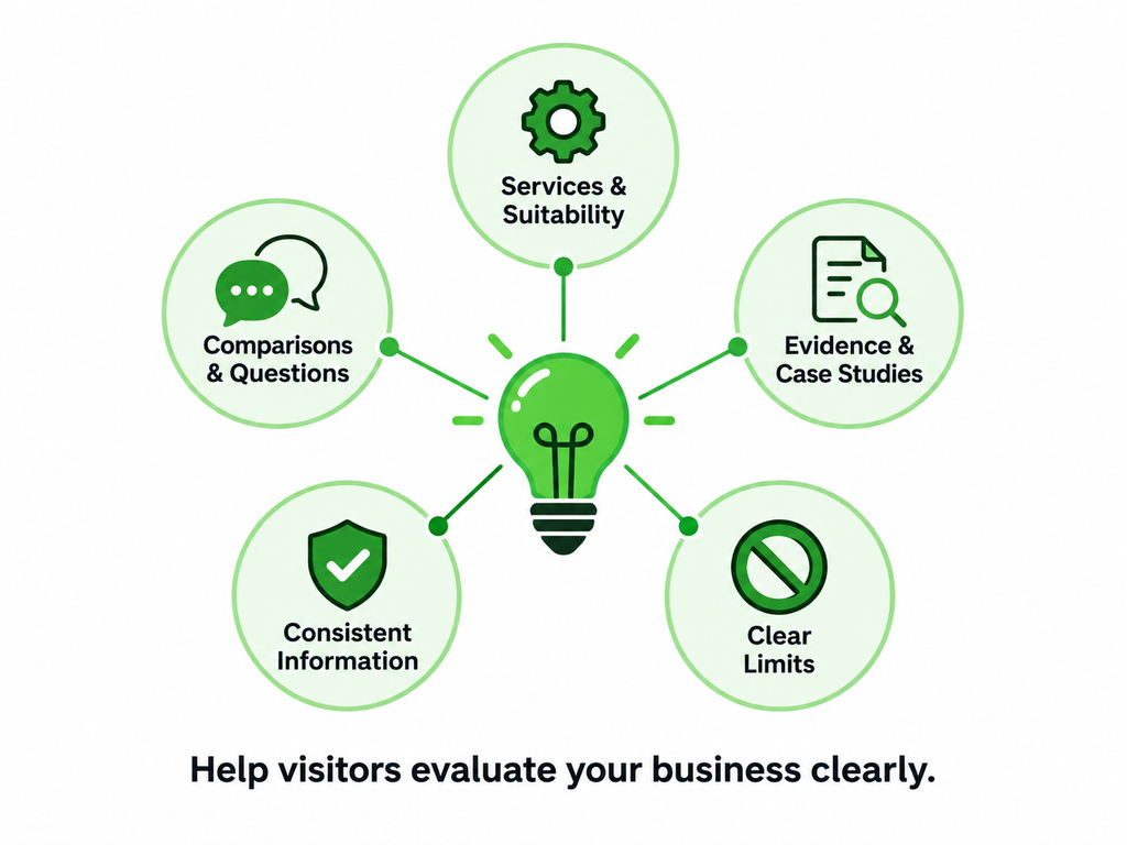 What Content and Evidence Make Your Business Easier to Evaluate
